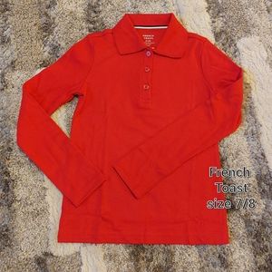 Shirt long sleeve girl red